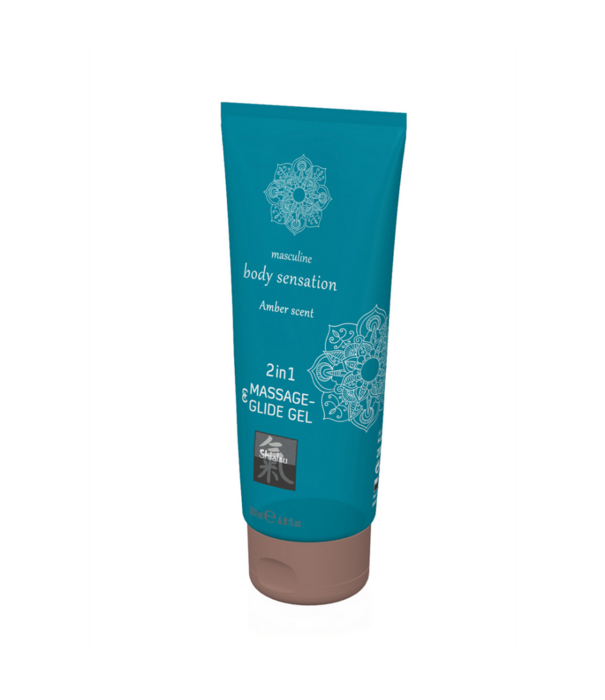 HOT 2 in 1 Massage en Glide Gel - Amber - 7 fl oz / 200 ml