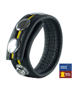 Verstelbare Leren Cockring - Geel