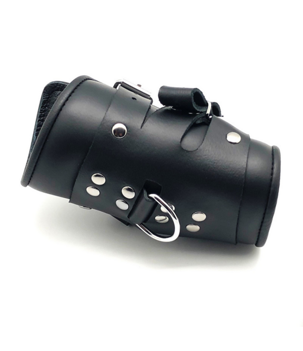 Red Leather Deluxe Leren Ophangband - Zwart