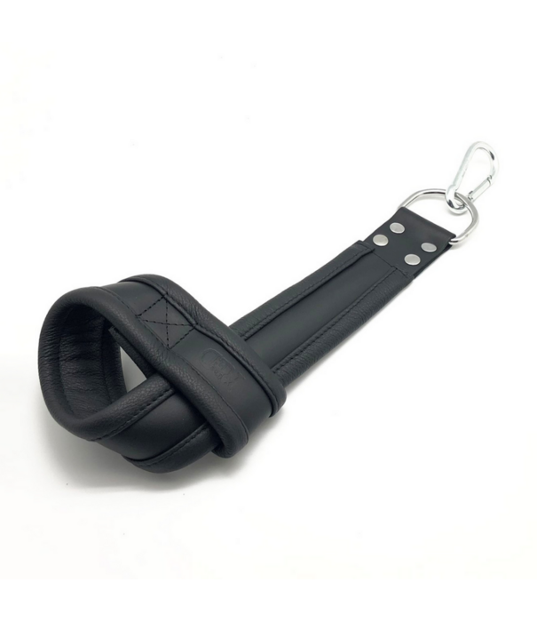 Red Leather Leren Schorsingshandboeien - Zwart