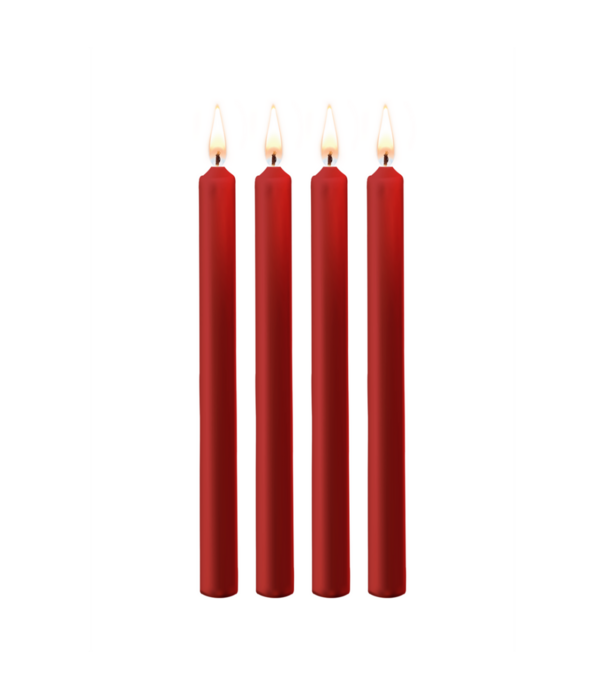 Ouch! by Shots Plagen Kaarsen - 4 Stuks - Groot - Rood
