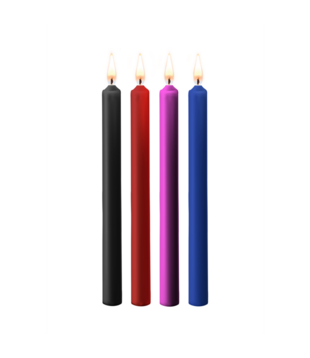 Teasing Wax Kaarsen - 4 Stuks - Groot - Multicolor