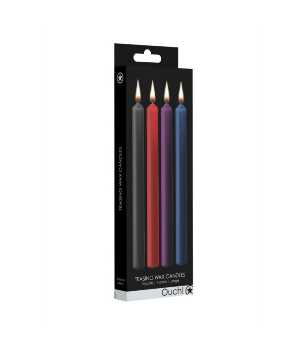 Ouch! by Shots Teasing Wax Kaarsen - 4 Stuks - Groot - Multicolor
