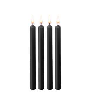 Plagen Wax Kaarsen - 4 Stuks - Groot - Zwart