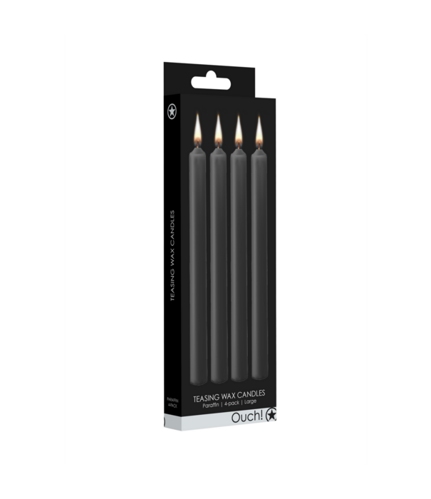 Ouch! by Shots Plagen Wax Kaarsen - 4 Stuks - Groot - Zwart