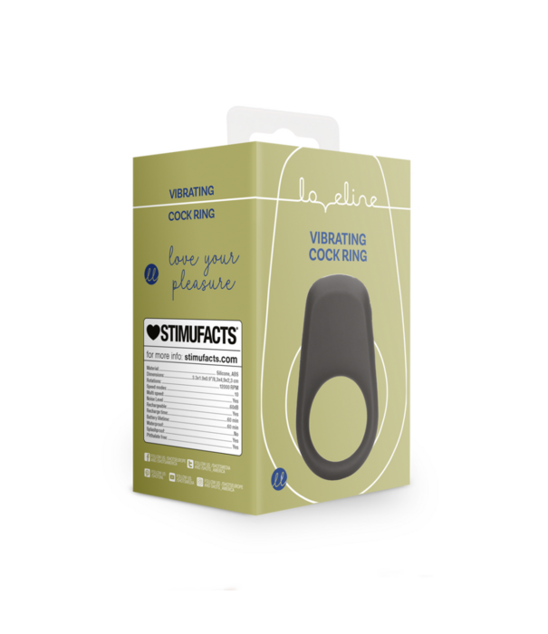 Loveline by Shots Vibrerende Cockring - Dropzwart