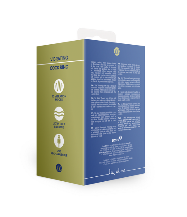 Loveline by Shots Vibrerende Cockring - Dropzwart