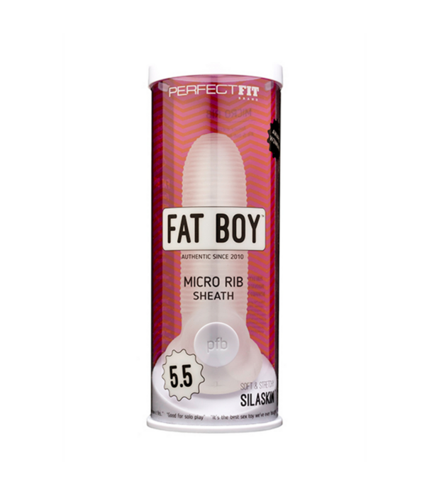 PerfectFitBrand Fat Boy Micro Ribbed Sheath - Dildo - 6 / 14 cm