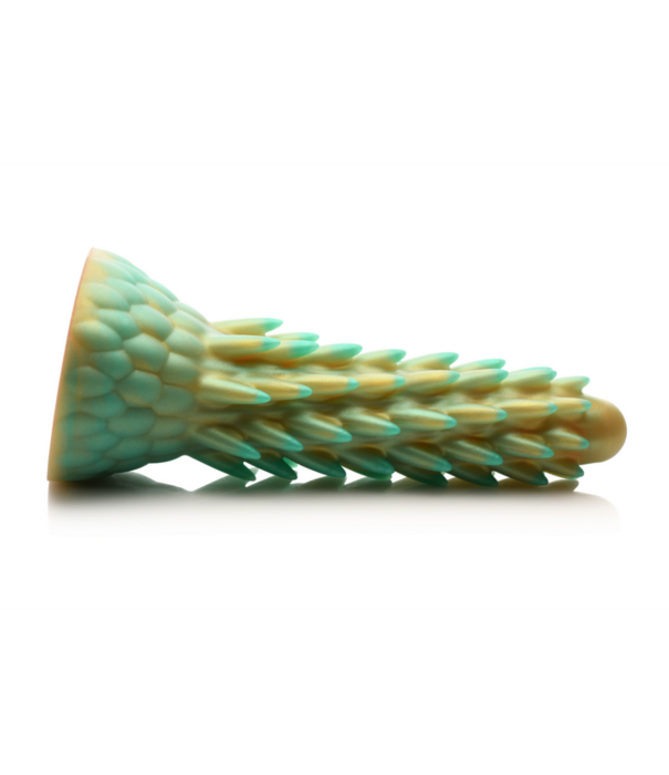 Stegosaurus - Stekelige Reptiel Silicone Dildo - Groen