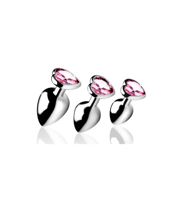 Roze Hart - Butt Plug Set - 3 Stuks
