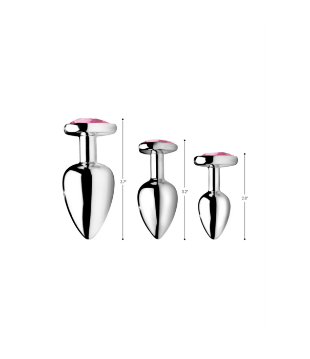 Roze Hart - Butt Plug Set - 3 Stuks