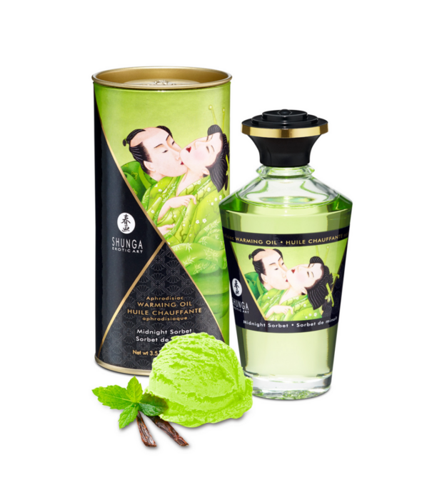 Shunga Aphrodisia Olie - Midnight Sorbet - 3.5 fl oz / 100 ml