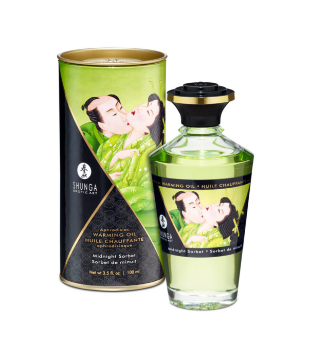 Shunga Aphrodisia Olie - Midnight Sorbet - 3.5 fl oz / 100 ml