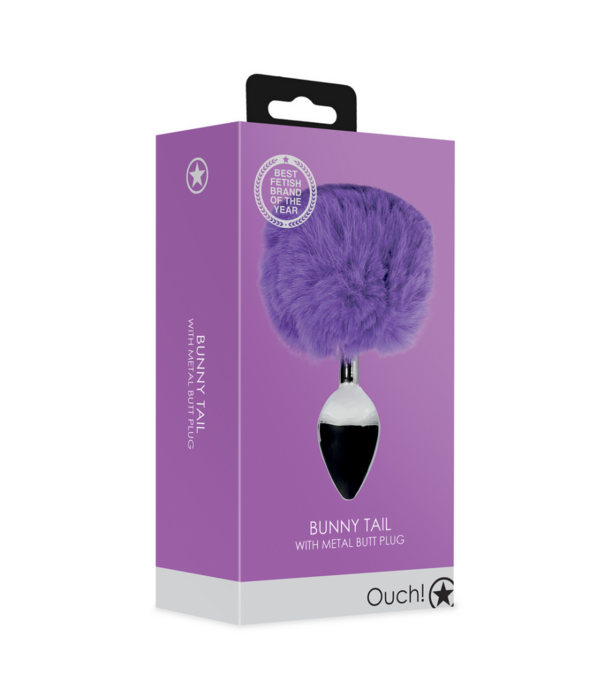 Ouch! by Shots Konijnenstaart met metalen buttplug