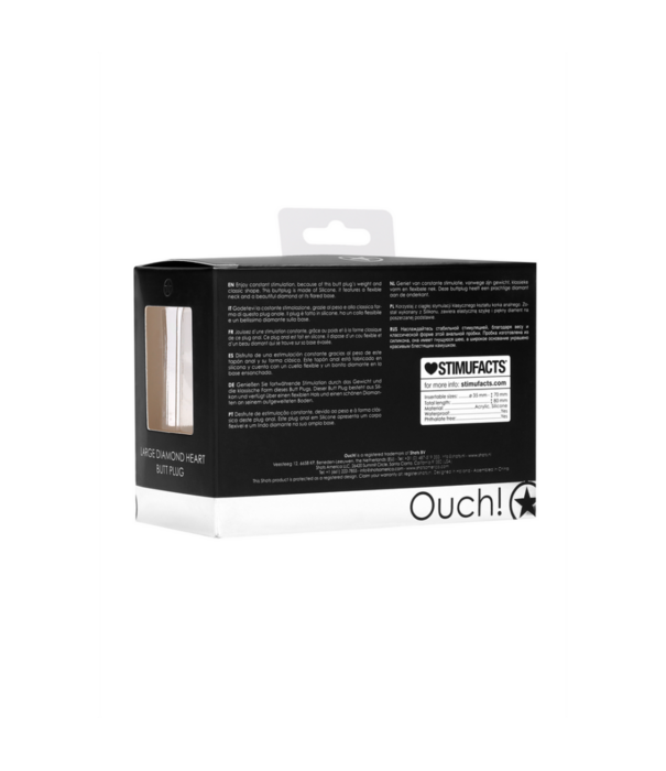 Ouch! by Shots Diamanten Hart Butt Plug - Groot