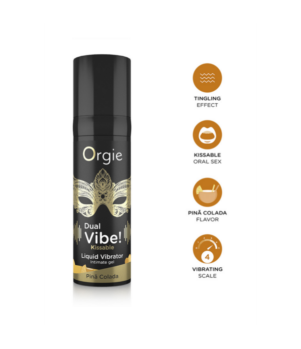 Orgie Dual Vibe! Kissable Liquid Vibrator - Pina Colada - 0,5 fl oz / 15 ml