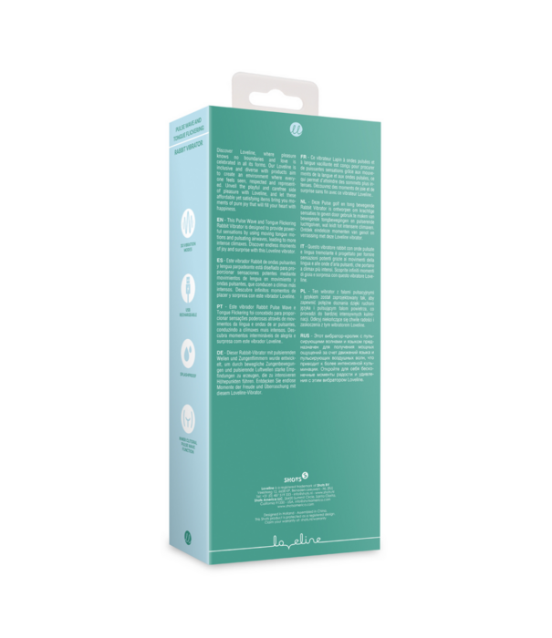 Loveline by Shots Pulse Wave en Tongue Flickering Rabbit Vibrator - Blue Grass