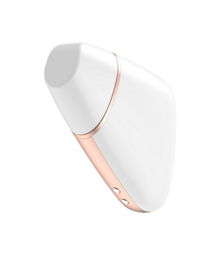 Love Triangle - Luchtpulserende Stimulator en Vibratie - Wit