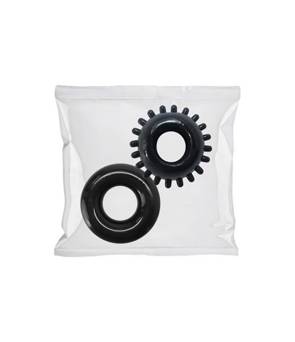 Doc Johnson 2-Pack C-Ring Set - Clambowl 50 Stuks - Zwart