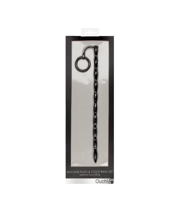 Ouch! by Shots Silicone Plug  Cockring Set