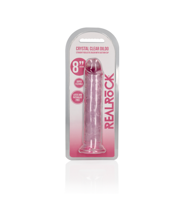 RealRock by Shots Rechtdoor Realistisch Dildo met Zuignap - 20 cm / 8''