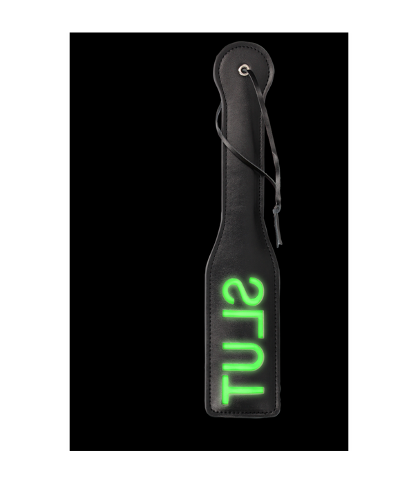 Ouch! by Shots Slut Paddle - Glow in the Dark - Neon Groen
