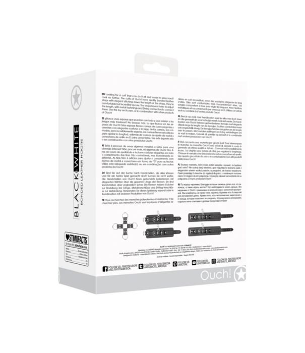 Ouch! by Shots Gelijmd Leren Hogtie met Hand- en Enkelboeien