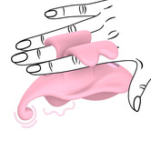 Vinger Dubbele Vibrator - Roze