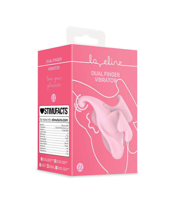Loveline by Shots Vinger Dubbele Vibrator - Roze