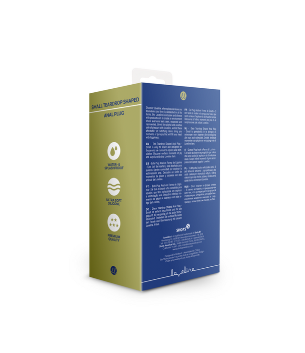 Loveline by Shots Druppelvormige Anale Plug - Klein - Baltisch Blauw