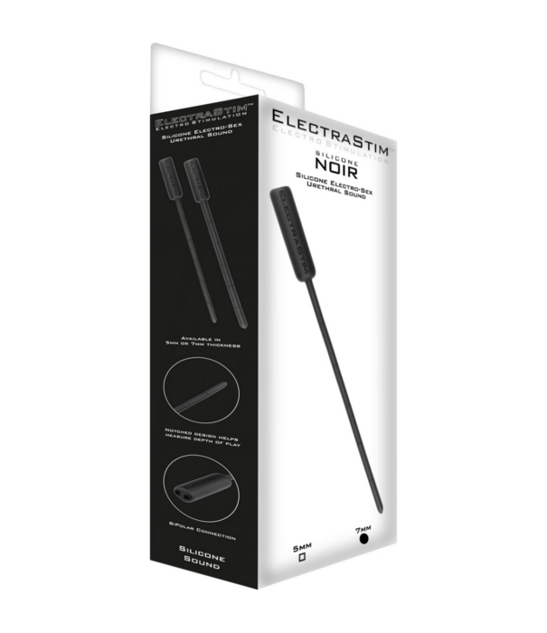 ElectraStim Silicone Noir Flexibel Geluid - 7mm - Zwart
