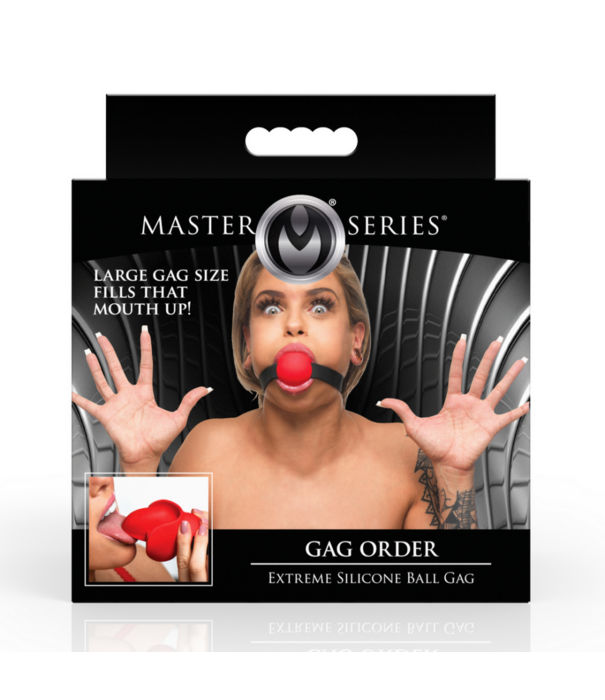 Gag Order - Extreme Silicone Ball Gag - Rood