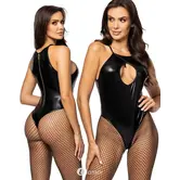 Beautynight Dark Magnet wetlook body set met netpanty