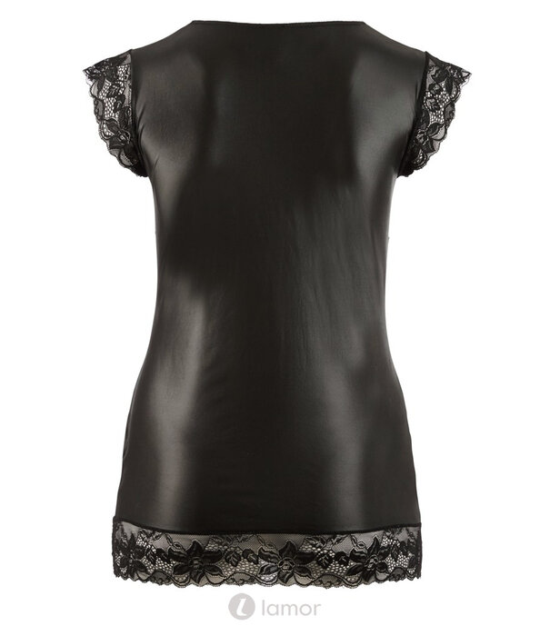 * COTTELLI  Cottelli Lingerie Wetlook Dessous Jurkje Met Kant Grote Maten