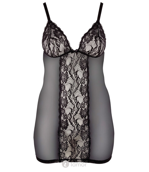 * COTTELLI  Cottelli Curves Semitransparante Babydoll Met Kant