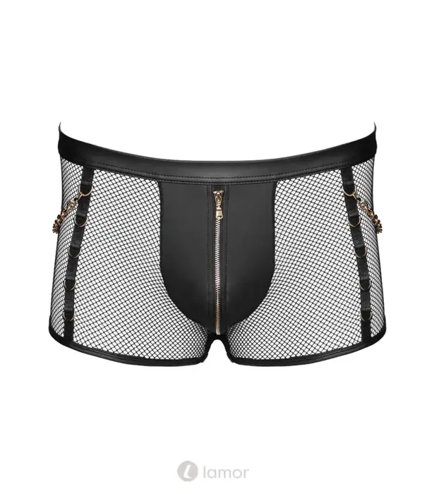 * SVENJOYMENT Svenjoyment Heren Net Short Met Wetlook En Afneembare Kettingen