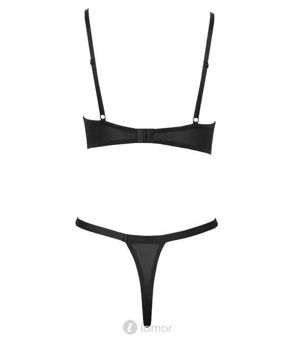 * COTTELLI  Cottelli LINGERIE beugel bh en riostring set met ringetjes