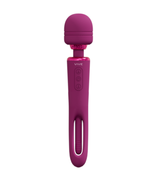 Kiku - Dubbelzijdige Wand met Innovatieve G-Spot Flapper Stimulator - Roze