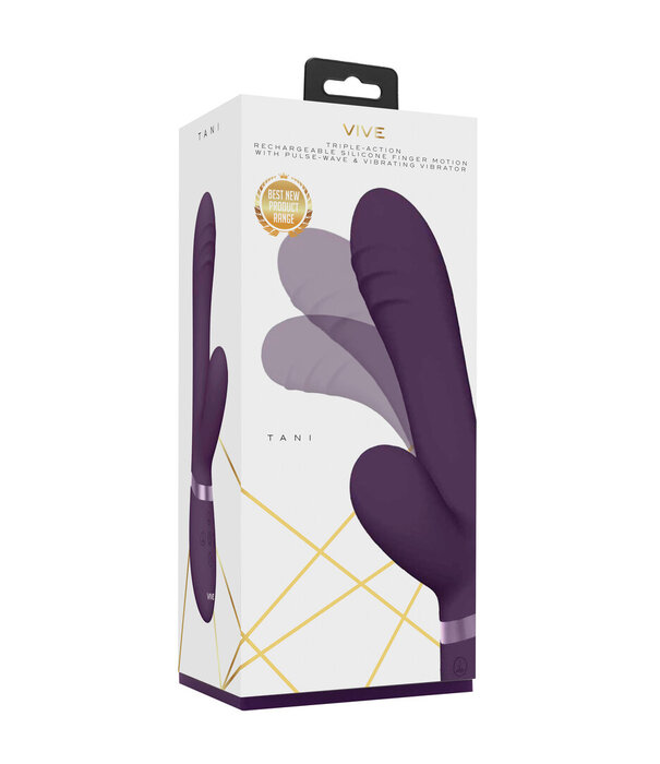 VIVE by Shots Tani - Finger Motion met Pulse-Wave Vibrator - Paars