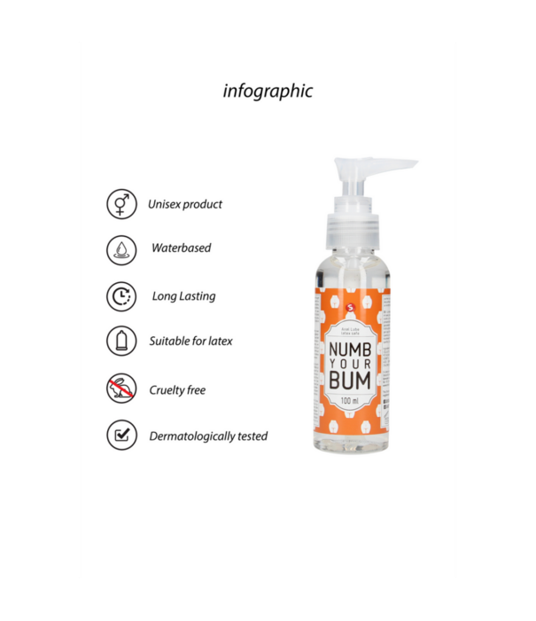 S-Line by Shots Numb Your Bum - Anale Glijmiddel - 3 fl oz / 100 ml