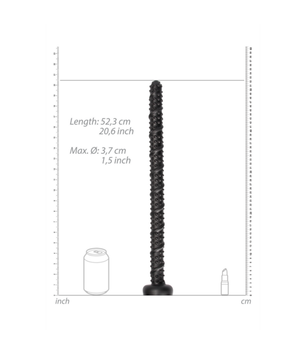 Ouch! by Shots Ass Textured Snake Dildo - 22 / 55 cm