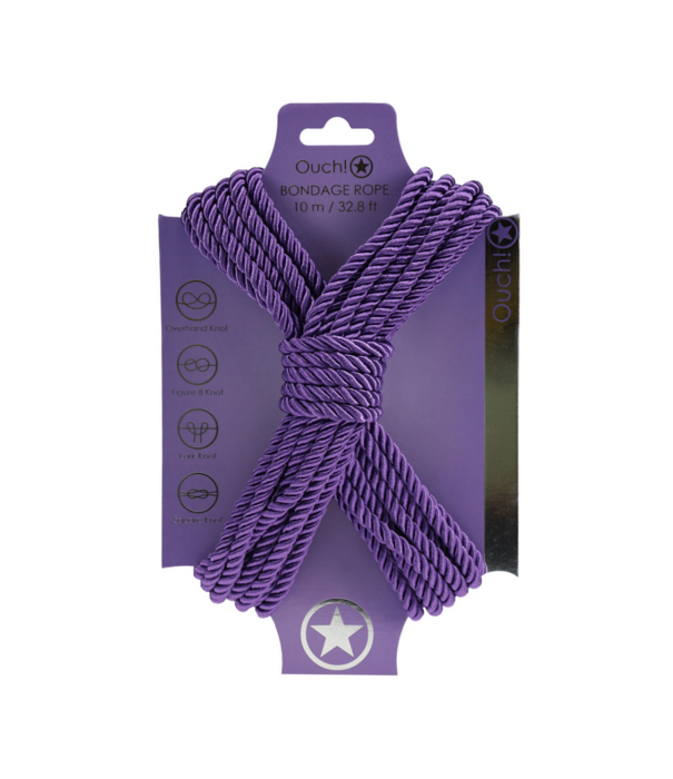Ouch! by Shots Polyester Bondage Touw - 10 m - Paars