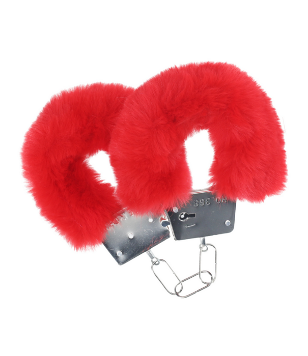 Ouch! by Shots Classic Fluffy Handboeien - Rood