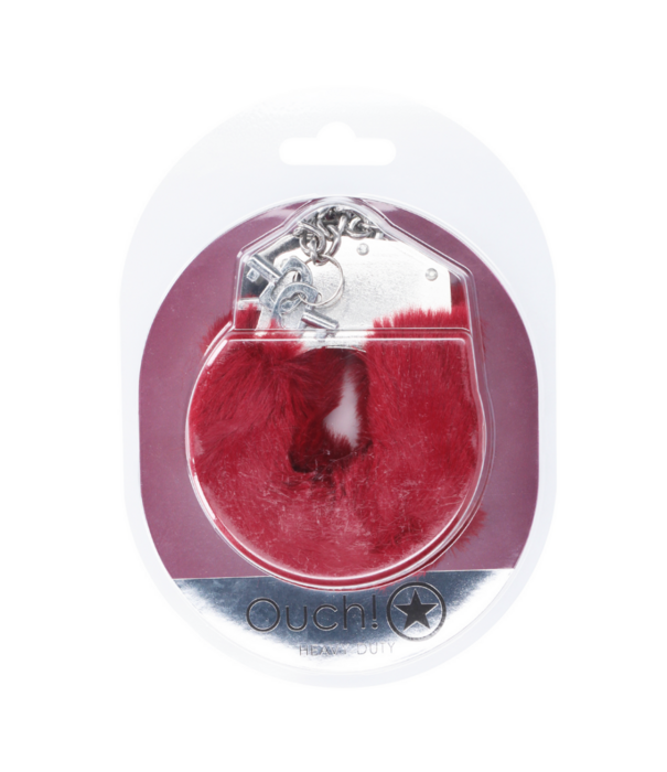 Ouch! by Shots Zware Fluffy Handboeien - Bourgondisch