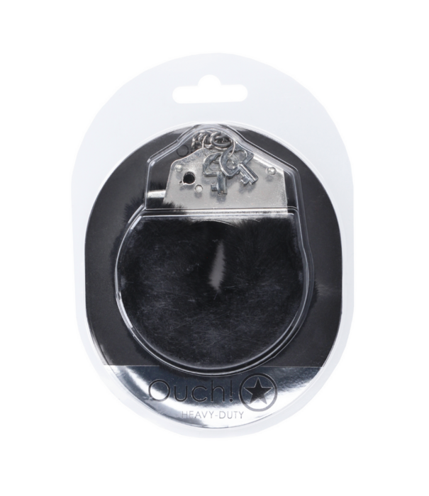 Ouch! by Shots Zware Fluffy Handboeien - Zwart