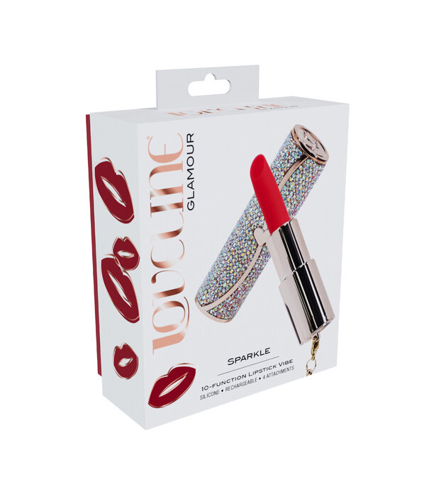 Loveline by Shots Sparkle - Lipstick Vibrator with 4 Attachments - Iridescent