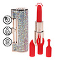 Diamond - Lipstick Vibrator with 4 Attachments - Iridescent