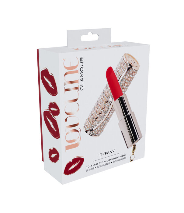 Loveline by Shots Tiffany - Lipstick Vibrator with 4 Attachments - Pink