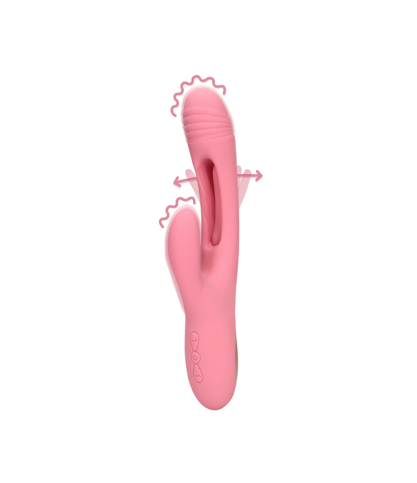 Loveline by Shots Flapperende G-Spot Rabbit Vibrator - Roze Arabesque