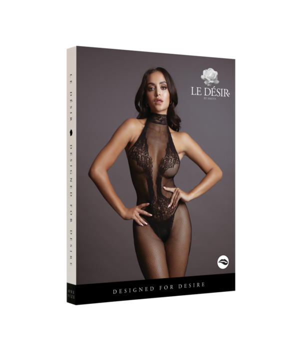 Le Désir by Shots Visnet en Kant Bodystocking - Één Maat